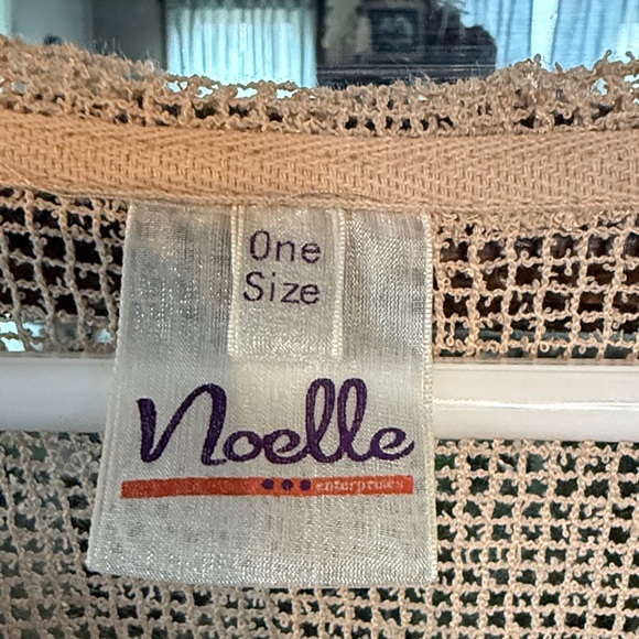 Noelle Beige Open-Knit‎ Cardigan with Wooden Buttons - Picture 2 of 5